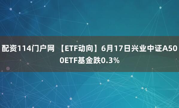 配资114门户网 【ETF动向】6月17日兴业中证A500ETF基金跌0.3%