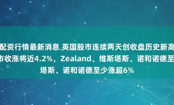 配资行情最新消息 英国股市连续两天创收盘历史新高，丹麦股市收涨将近4.2%，Zealand、维斯塔斯、诺和诺德至少涨超6%