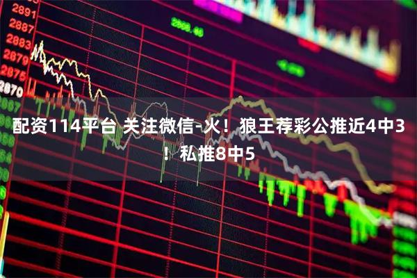 配资114平台 关注微信-火！狼王荐彩公推近4中3！私推8中5
